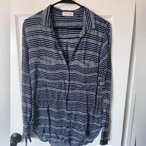 Cloth & Stone Blue Dotted Button Down